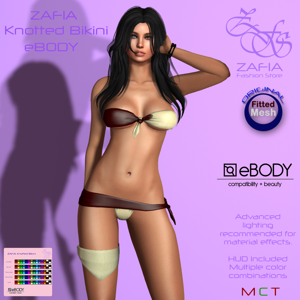 ZAFIA Knotted Bikini eBODY png