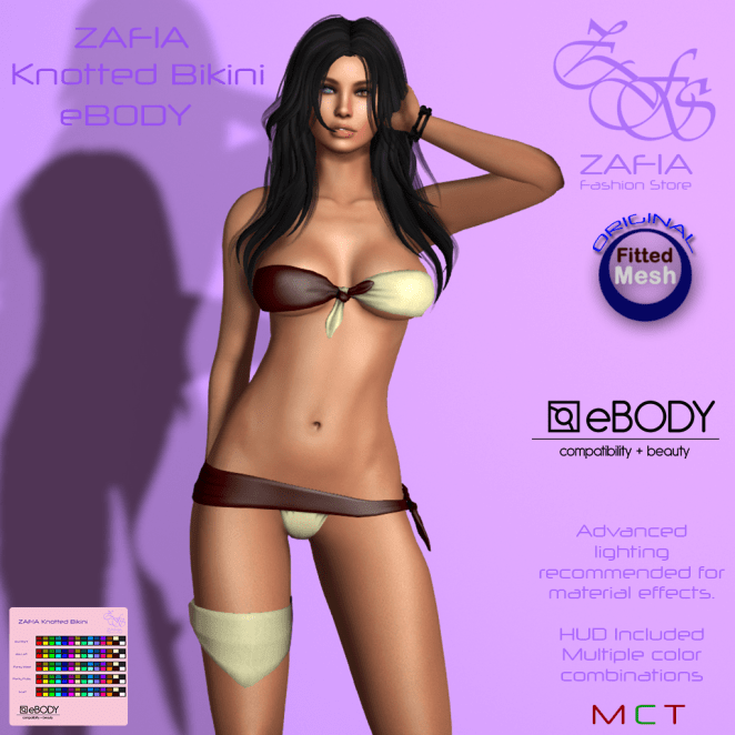 ZAFIA Knotted Bikini eBODY png