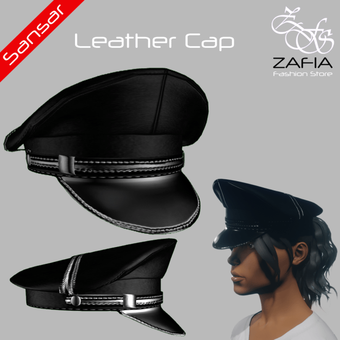 ZAFIA Leather Cap Female Sansar