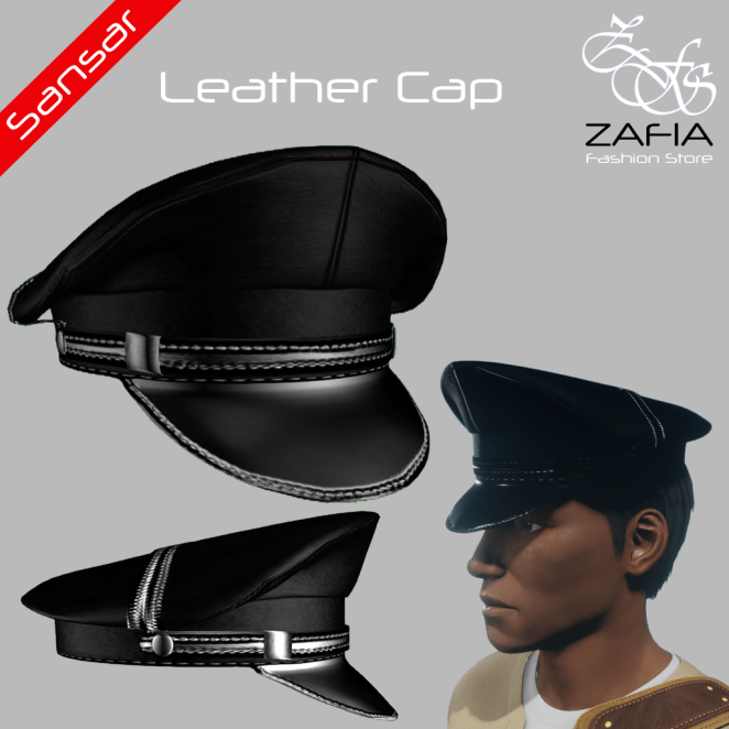 ZAFIA Leather Cap Male Sansar